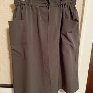 Prologue Paperbag Waist Skirt Dark Gray (L) - Excellent Condition